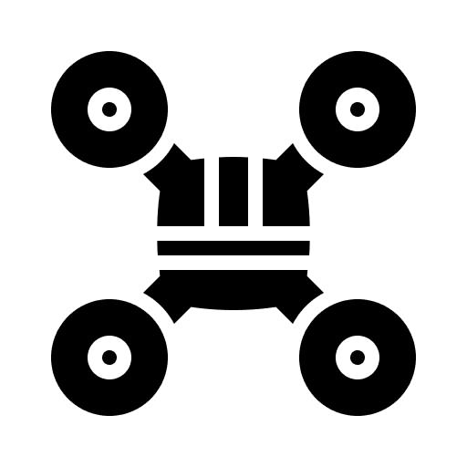 Simple black drone icon
